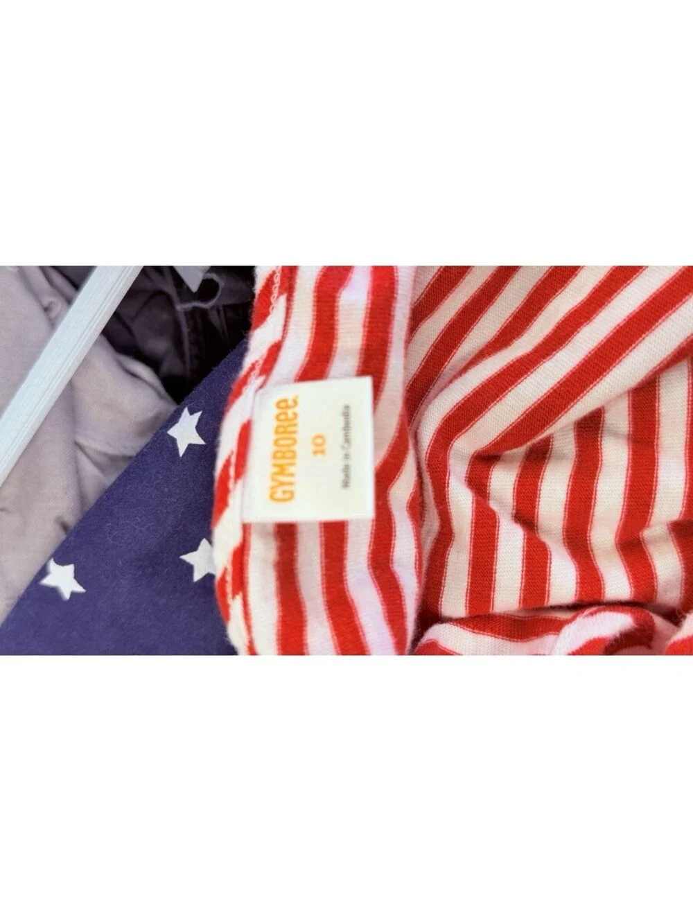 Gymboree Girls Red White Blue 4 Of July Cotton Lined Dress Sequin Stars Size 10